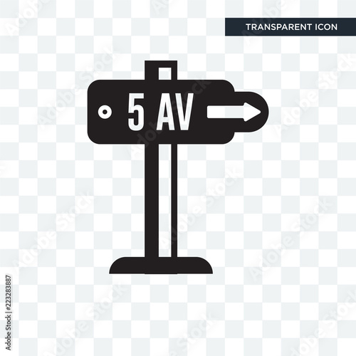 Fifth avenue vector icon isolated on transparent background, Fifth avenue logo design