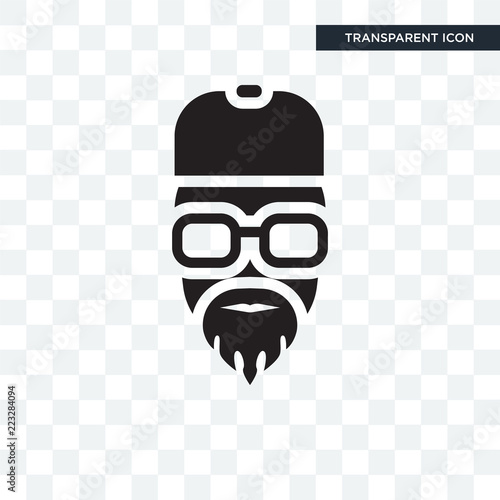 Rapper vector icon isolated on transparent background, Rapper logo design