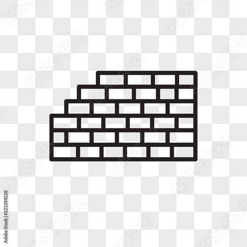 Bricks vector icon isolated on transparent background, Bricks logo design