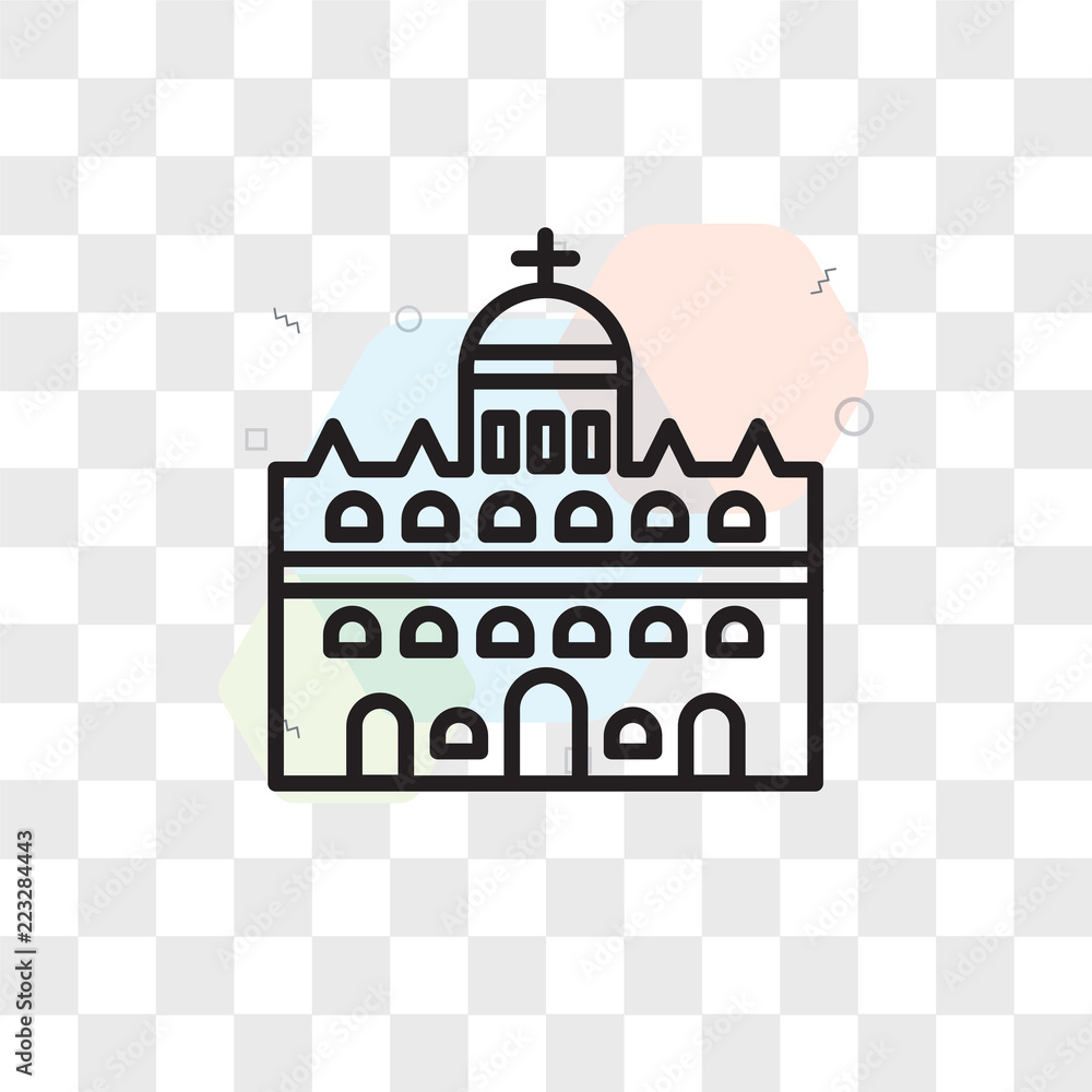 Vatican city vector icon isolated on transparent background, Vatican city logo design