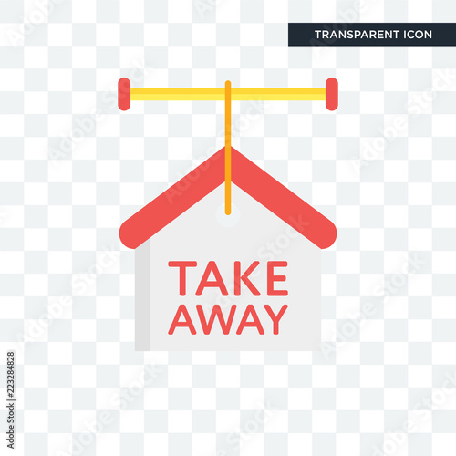 Take away vector icon isolated on transparent background, Take away logo design