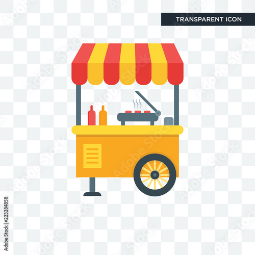 Street food vector icon isolated on transparent background, Street food logo design