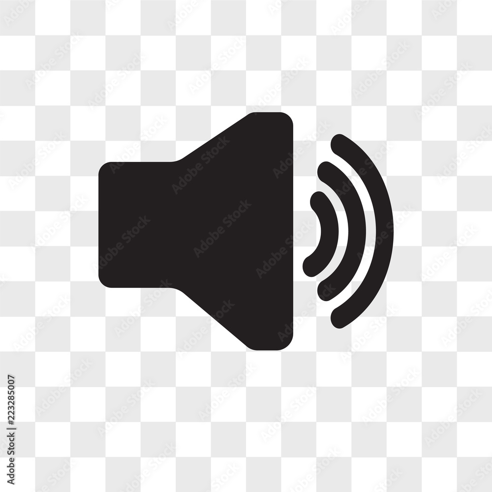Audio vector icon isolated on transparent background, Audio logo ...