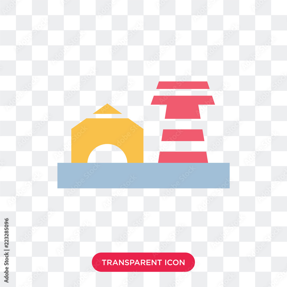 Naklejka premium Hangar vector icon isolated on transparent background, Hangar logo design