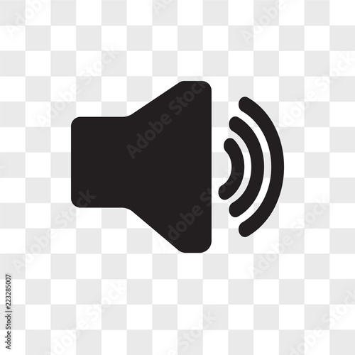Audio vector icon isolated on transparent background, Audio logo design