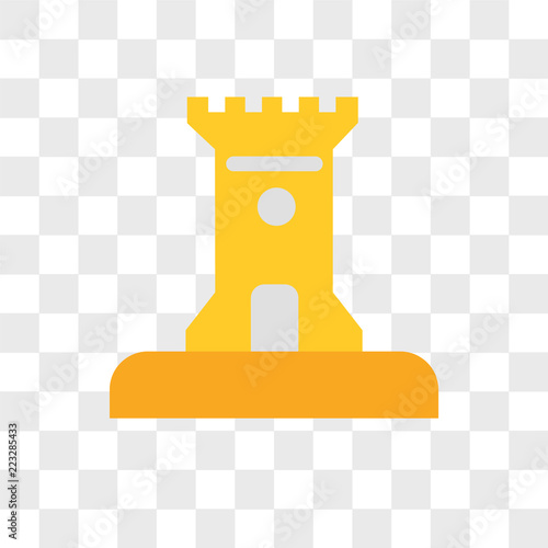 Sand castle vector icon isolated on transparent background, Sand castle logo design