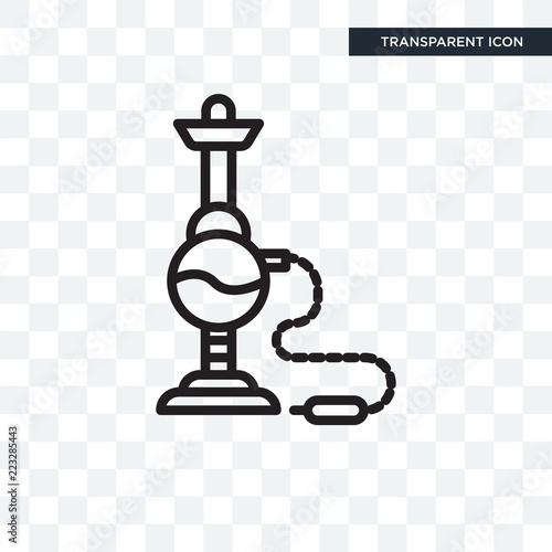 Hookah vector icon isolated on transparent background, Hookah logo design