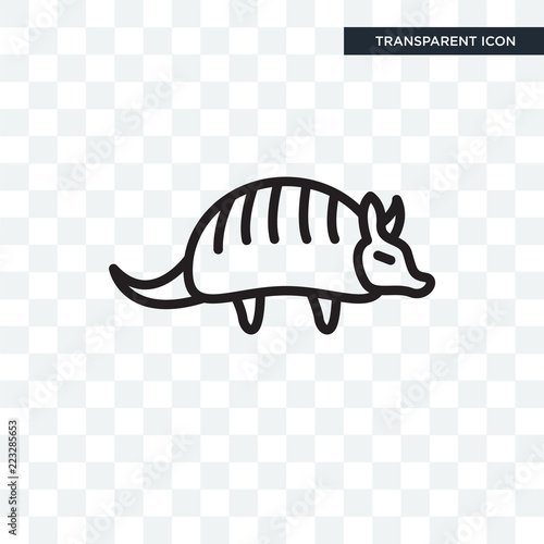 Armadillo vector icon isolated on transparent background, Armadillo logo design