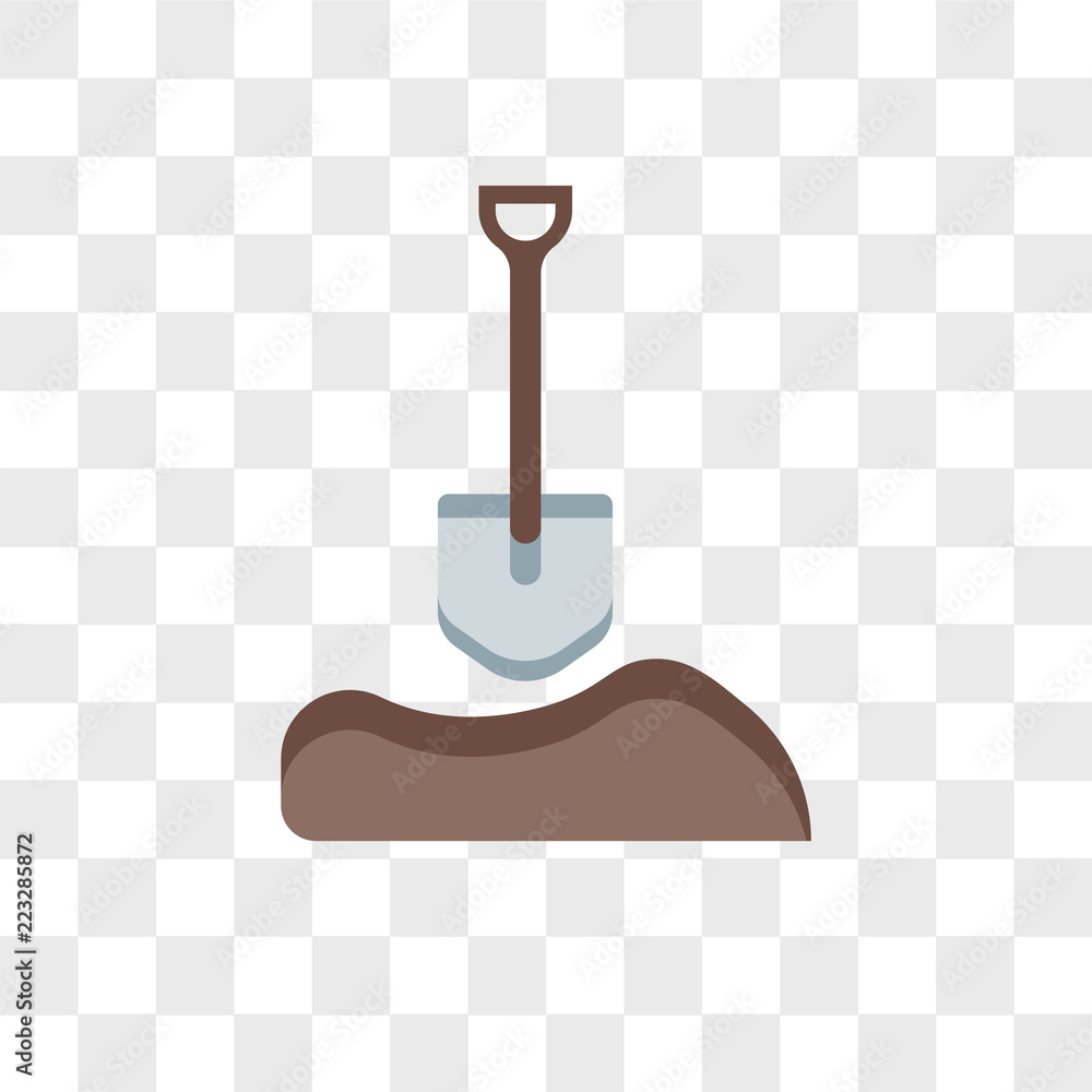 Shovel vector icon isolated on transparent background, Shovel logo design Shovel vector icon isolated on transparent background, Shovel logo design