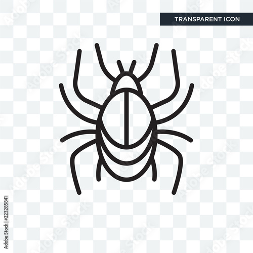 Beetle vector icon isolated on transparent background, Beetle logo design