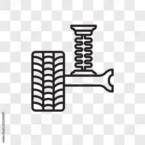 Suspension vector icon isolated on transparent background, Suspension logo design
