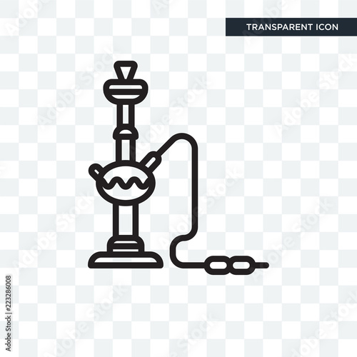 Hookah vector icon isolated on transparent background, Hookah logo design
