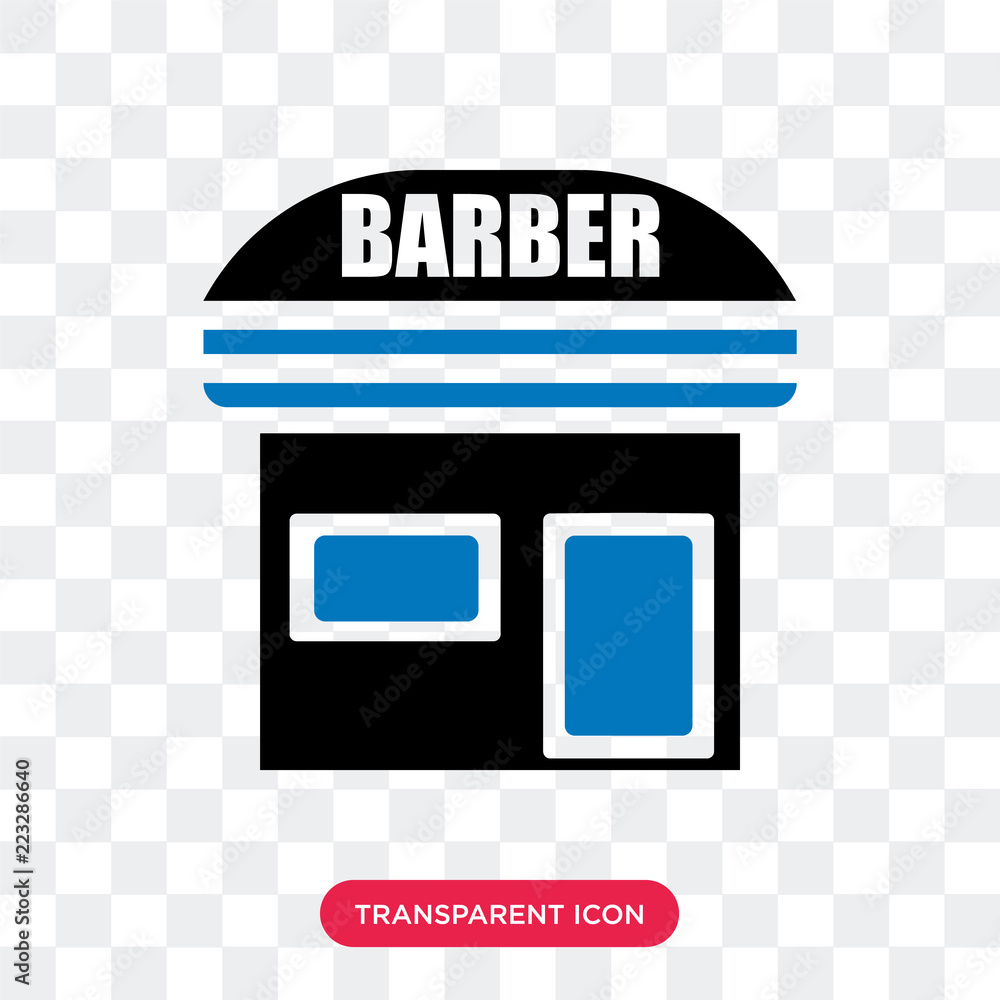 Barbershop vector icon isolated on transparent background, Barbershop logo design