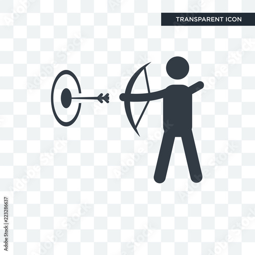 Archery vector icon isolated on transparent background, Archery logo design