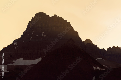 Sunset over Swiftcurrent Lake, Glacier National Park, Montana