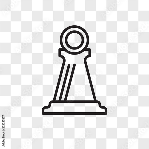 Pawn vector icon isolated on transparent background, Pawn logo design
