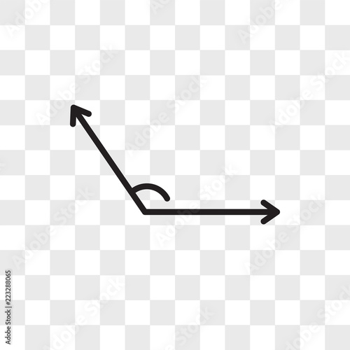 Angle vector icon isolated on transparent background, Angle logo design