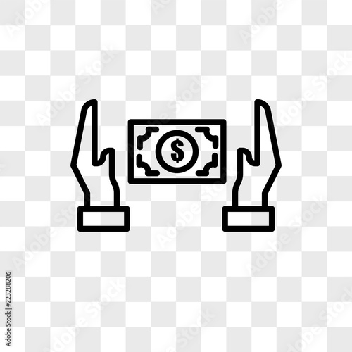 Bribe vector icon isolated on transparent background, Bribe logo design