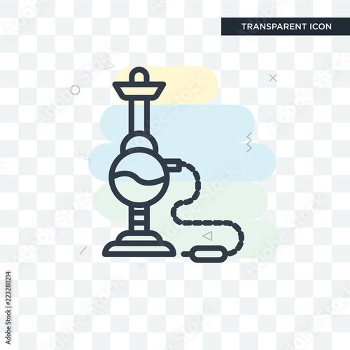Hookah vector icon isolated on transparent background, Hookah logo design