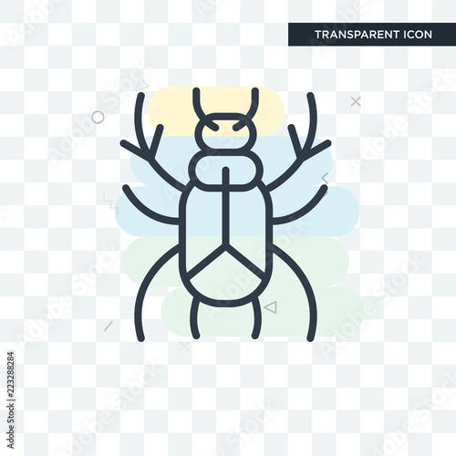 Beetle vector icon isolated on transparent background, Beetle logo design