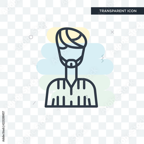 Man vector icon isolated on transparent background, Man logo design