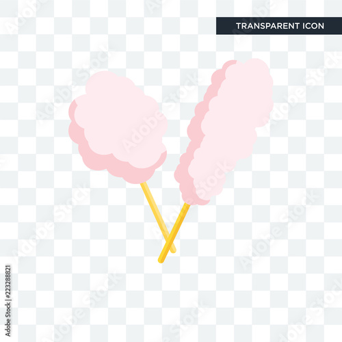 Cotton candy vector icon isolated on transparent background, Cotton candy logo design