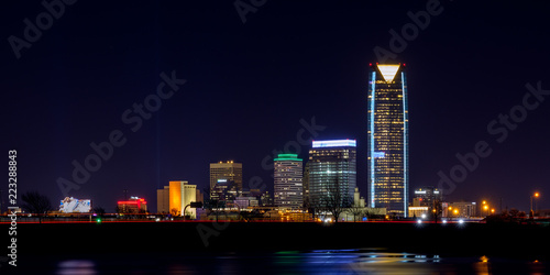 Oklahoma City skyline at night