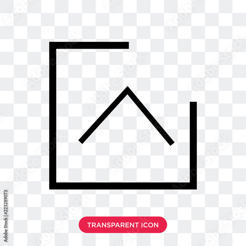 Up arrow vector icon isolated on transparent background, Up arrow logo design