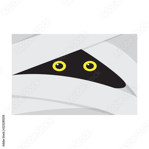 Cute halloween cartoon mummy avatar