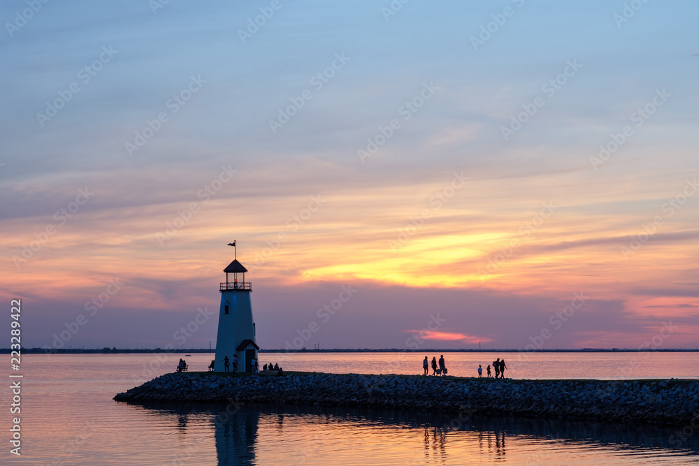 Sunset at Lake Hefner in Oklahoma City Sunset at Lake Hefner in Oklahoma City