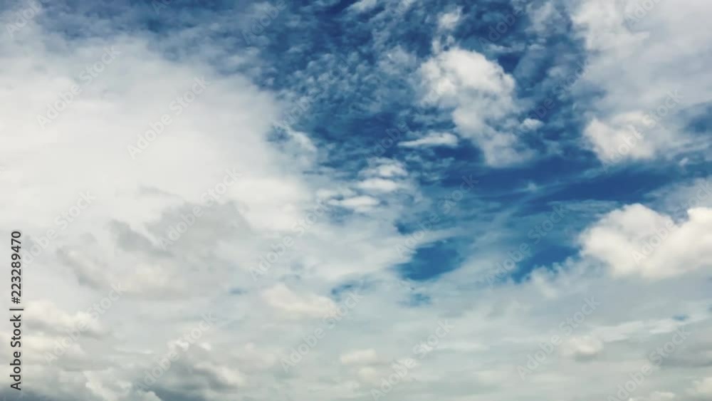 Time lapse of beautiful white clouds passing a blue sky Time lapse of beautiful white clouds passing a blue sky