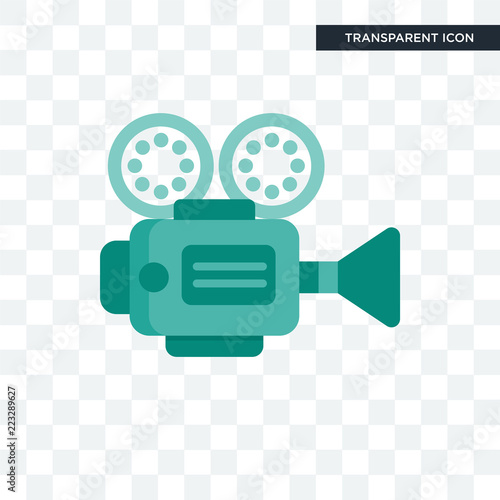 Cinema projector vector icon isolated on transparent background, Cinema projector logo design