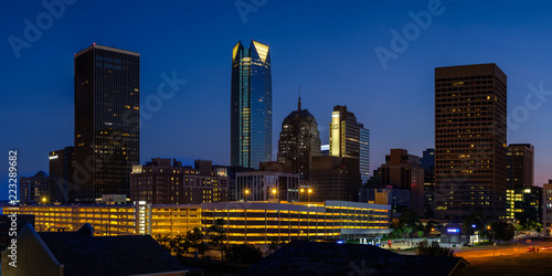 Oklahoma City skyline at night
