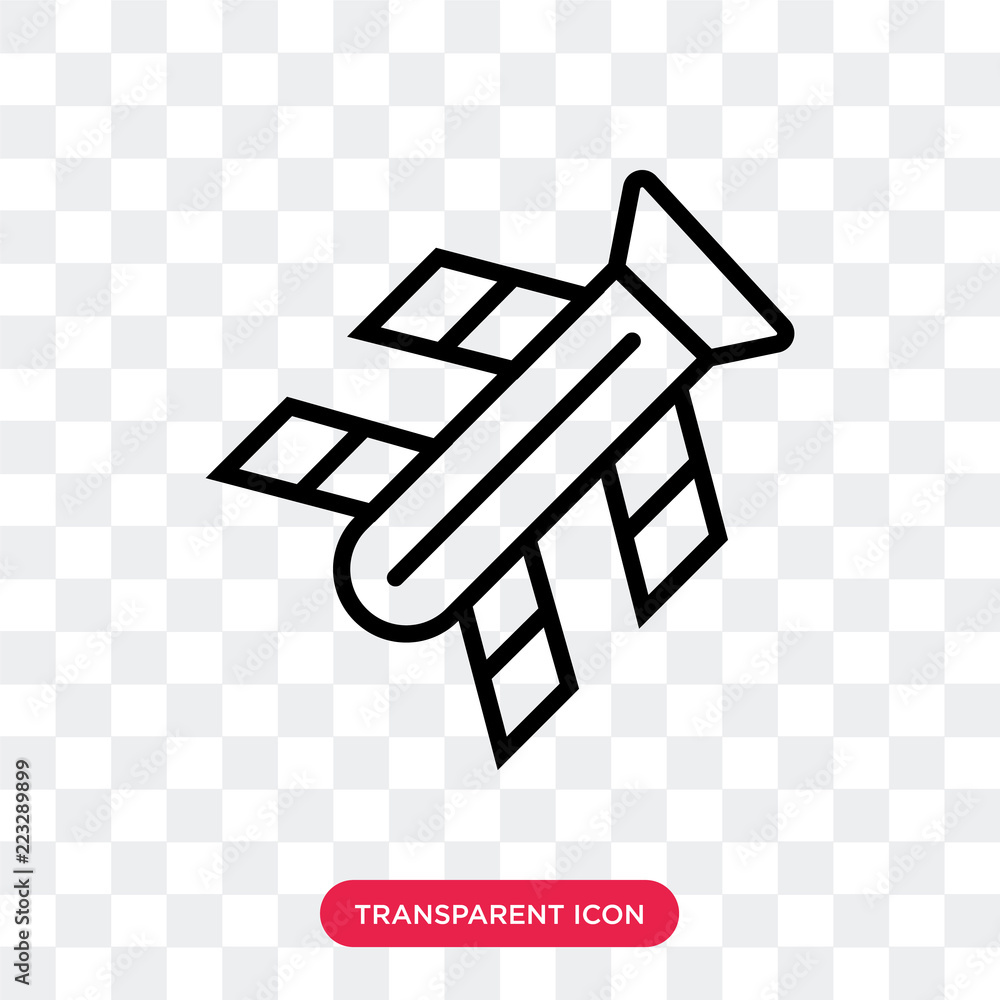Satellite vector icon isolated on transparent background, Satellite logo design