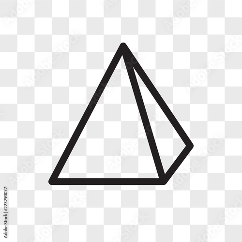 Pyramid vector icon isolated on transparent background, Pyramid logo design