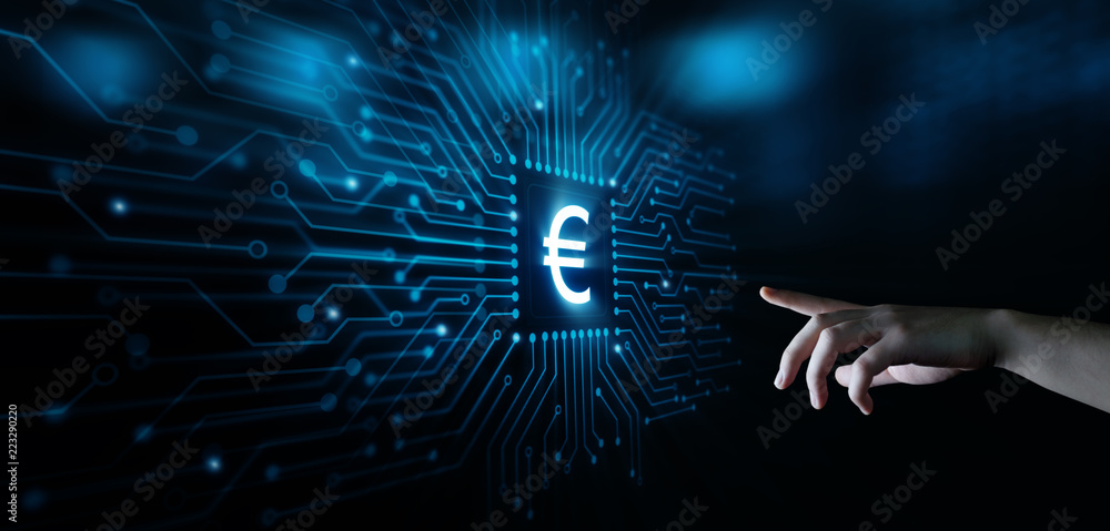 Φωτογραφία Euro Currency Money Symbol Icon Sign. Business Finance Concept