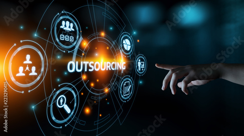 Outsourcing Human Resources Business Internet Technology Concept photo