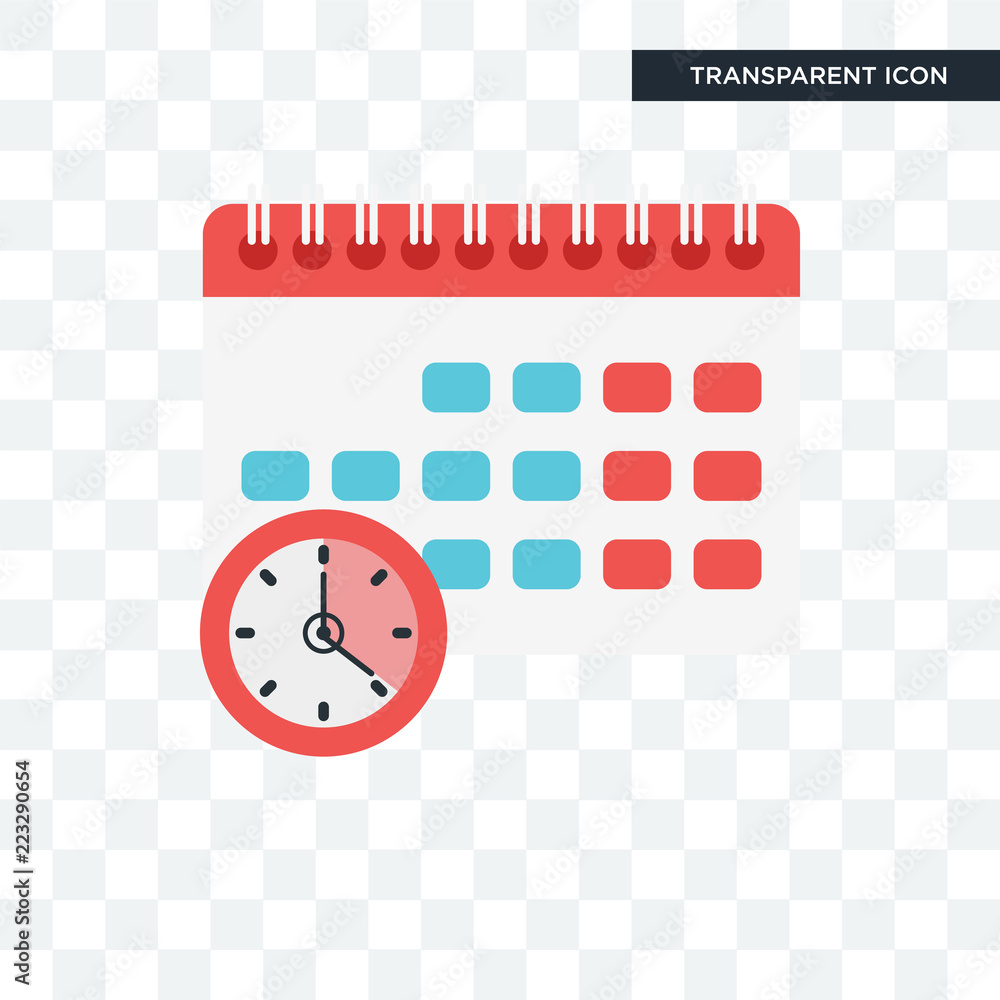 Timetable vector icon isolated on transparent background, Timetable logo  design Stock Vector | Adobe Stock