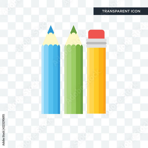 Pencils vector icon isolated on transparent background, Pencils logo design