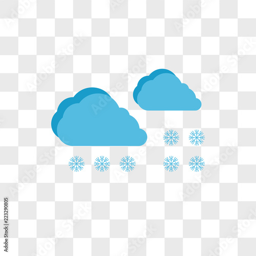 Snowing vector icon isolated on transparent background, Snowing logo design