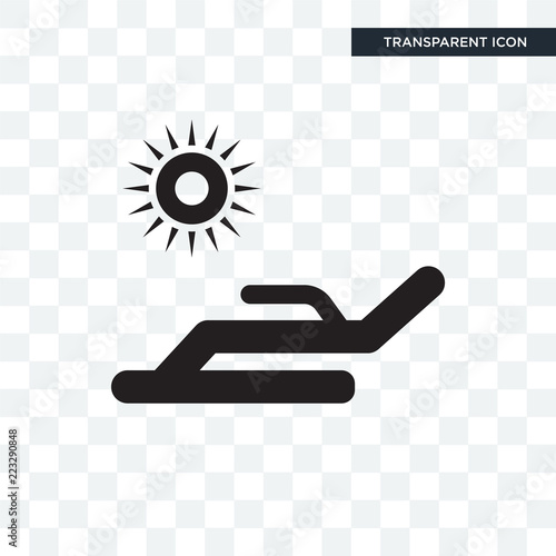 Deckchair vector icon isolated on transparent background, Deckchair logo design