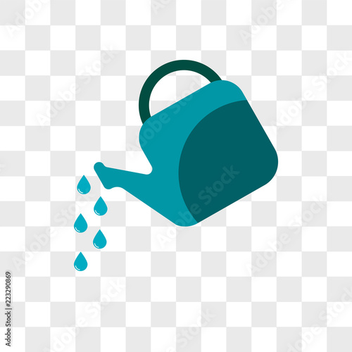 Watering can vector icon isolated on transparent background, Watering can logo design