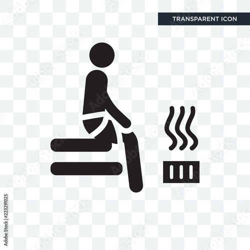 Sauna vector icon isolated on transparent background, Sauna logo design