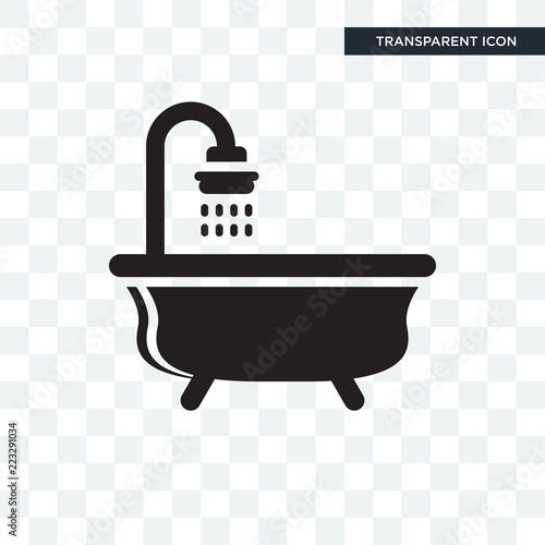 Bath vector icon isolated on transparent background, Bath logo design