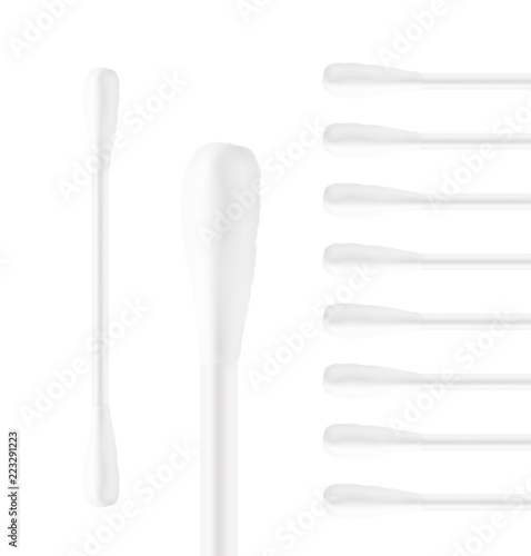 Cotton buds. Vector illustration on white background. Layered file  easy to use for your design. EPS10.