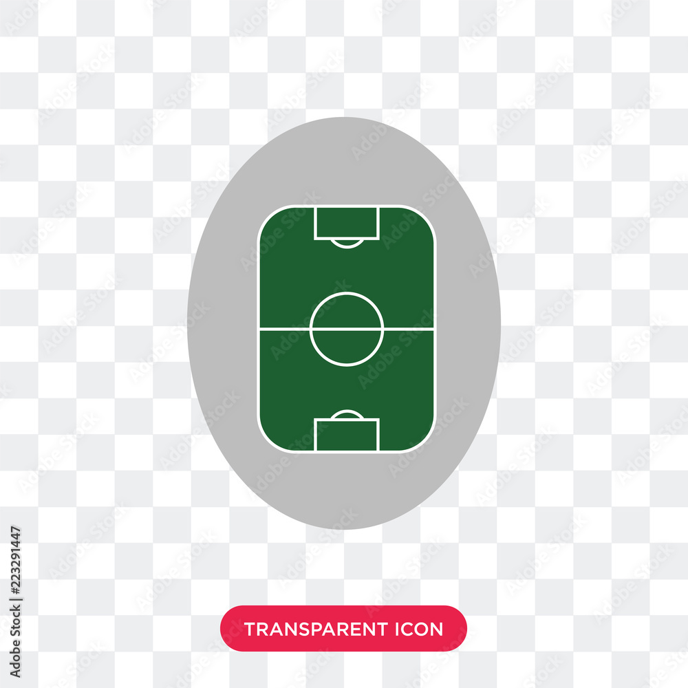 Football pitch vector icon isolated on transparent background, Football  pitch logo design Stock Vector | Adobe Stock