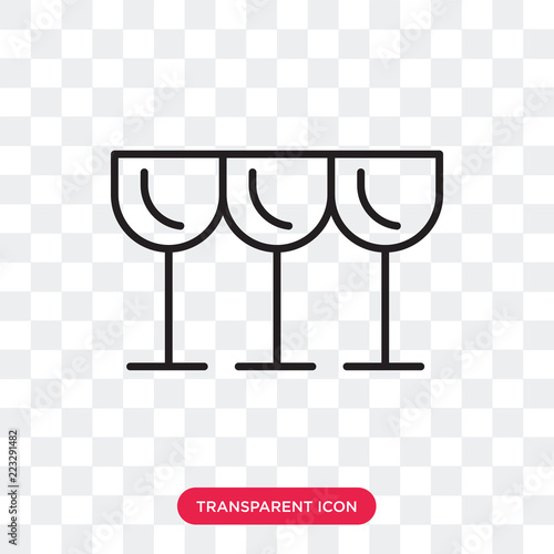 Wine vector icon isolated on transparent background, Wine logo design photo