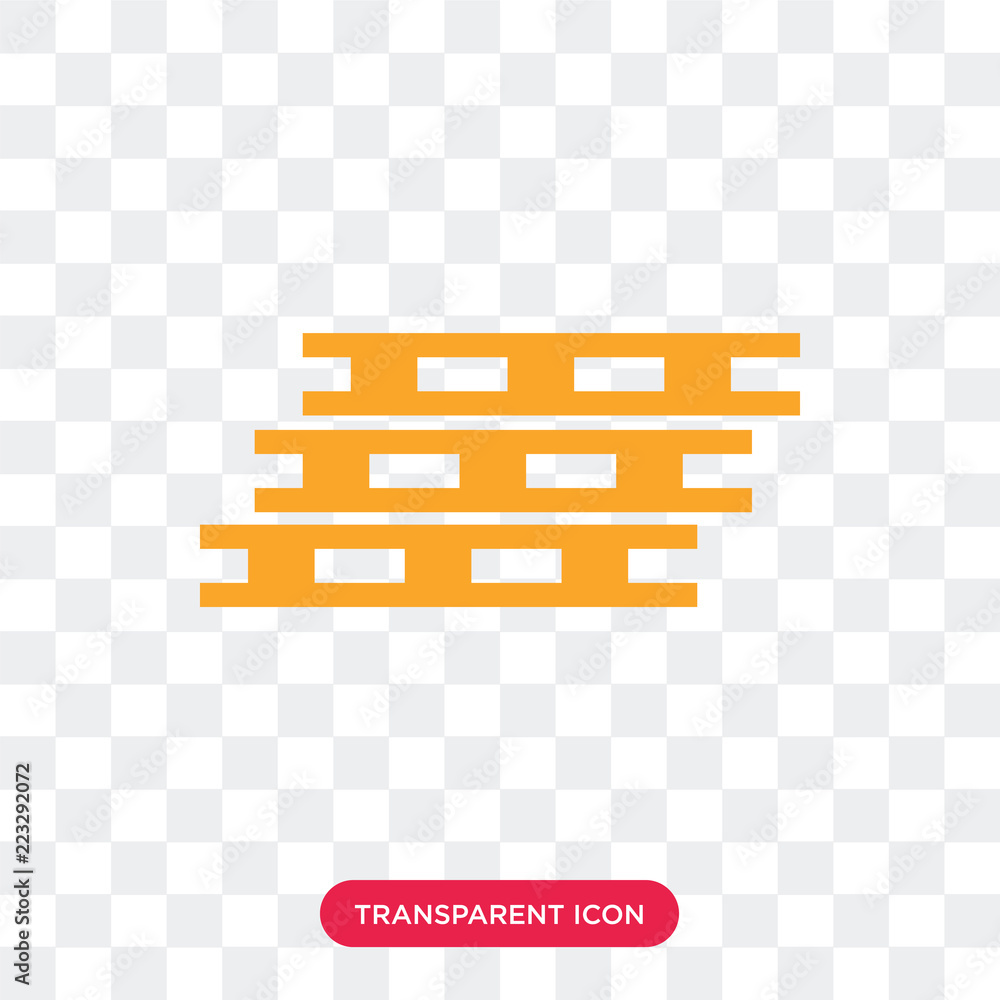 Pallet vector icon isolated on transparent background, Pallet logo