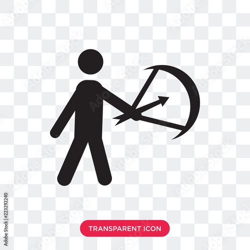 Archer vector icon isolated on transparent background, Archer logo design