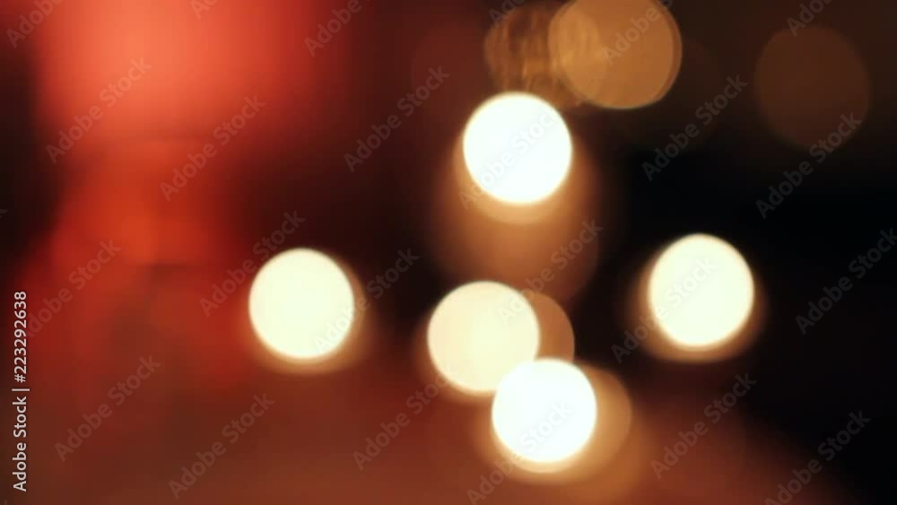 Out of focus twinkle lights for transition